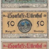 Lilienthal-Bremen-Notgeld 25-50-75 Pfennig vom 15.05.1921, 3Scheine