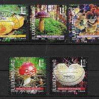 016) Luxemburg 2013 Pilze Mi. Nr. 1987/91 kpl. Satz gestempelt