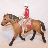 Schleich Trakehner-Stute 2013 m. Comgirl, Sattel u. Pferdegeschirr, 42112