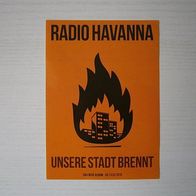 Radia Havanna - Aufkleber - Unsere Stadt brennt !! Sehr seltenes Stück !! Top Preis !