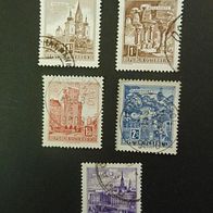 5 Stück Briefmarken Österreich, gestempelt