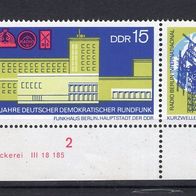 DDR 1970 25 Jahre Deutscher Demokratischer Rundfunk W Zd 219 DV postfrisch WPD 4