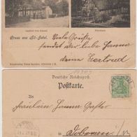 Alt-Jabel-Ludwigslust-Ak 1903 Gasthof Schoof und Pfarrhaus Erhaltung 2