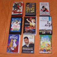 9 VHS Videokassetten VIDEO Kassetten EDDIE MURPHY Dalmatiner Aristocats SCHÖNE BIEST