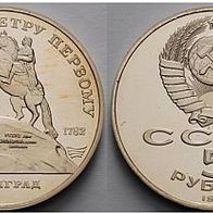 Rußland 5 Rubel 1988 Proof/ PP "Reiterstandbild Peter des Großen"