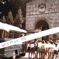 Bus-Foto DDR Oldtimer VEB IFA Kraftverkehr LO Robur als Schülertransport von hinten