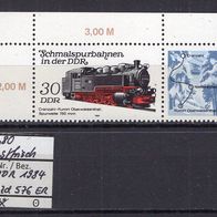 DDR 1984 Schmalspurbahnen (IV) W Zd 576 postfrisch Eckrand oli