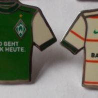 WERDER BREMEN Trikot Pin Paar 2009-2010 ohne LigaLogo Fussball Bundesliga