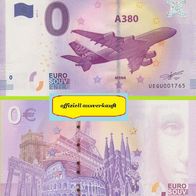 0 Euro Schein Musee de l´Air et de l´Espace UEGU 2017-2 offiziell ausverkauft Nr 2364