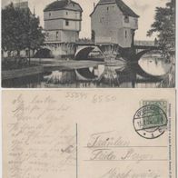 Bad-Kreuznach AK 1914 Brückenhäuser Erhaltung1