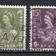 Ostafrik. Gemeinschaft (Kenia, Uganda, Tansania), 1960, Mi. 109,110, 2 Briefm., gest