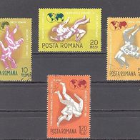 Ringen, Rumänien: 1967, 4 Briefm., Mi. 2613-2616, gest. mit Gummierung