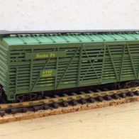 50´ Cattle Stock Car, A.T.S.F., Viehwagen, dunkelgrün, OVP, Model Power 3447 Ep3