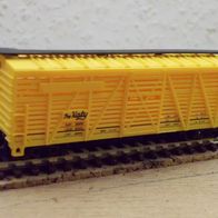 50´ Cattle Stock Car, M-K-T, Viehwagen, gelb, OVP, Model Power 3446 Ep3