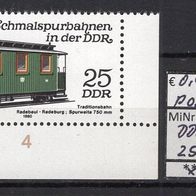 DDR 1980 Schmalspurbahnen (I) MiNr. 2564 postfrisch Eckrand unten rechts