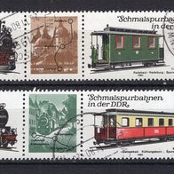 DDR 1980 Schmalspurbahnen (I) W Zd 476 + 482 gestempelt