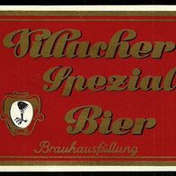 Bieretikett "Villacher Spezial" Vereinigte Kärntner Brauereien Villach Österreich