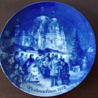 Weihnachtsteller 1978 Teller Weihnacht Berliner Dom • Genuine BLUE Wandteller