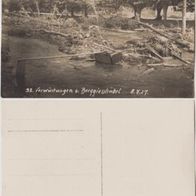 Berggiesshübel Hochwasser am 08.07.1927, Foto Karte, Nr.32. Verwüstungen. Erh.1