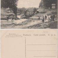 Blankenburg-Dammbruch bei der Mönchsmühle Hochwasser v.07.06.1905 Katastrophen Erh.1