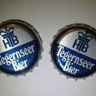 2x Kronkorken Tegernseer Hell Bier / Bayern / Deutschland - crown caps - capsules !