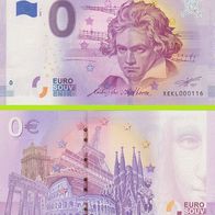 0 Euro Schein Bonn Geburtsstadt Ludwig van Beethoven XEKL 2020-1 niedrige Nr 117