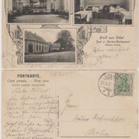 Cabel-Werchow-Calau-AK 1907 Restaurant Wilhelm Pöschk Erhaltung 1