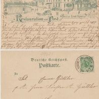 Claußnitz-Mittelsachsen AK 1899 Restauration zur Post Besitzer Ernst Knorr Erh.2,
