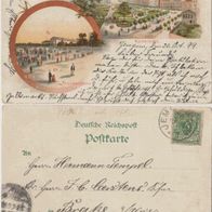 Colberg-Litho AK 1899 Kaiserplatz und Strandschloss-Erh.2,
