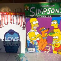 2 Comichefte ( Love Addict & Simpsons Classics )