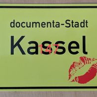 Ansichtskarte, Postkarte, Hessen, Ortstafel documenta-Stadt Kassel