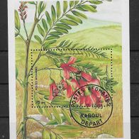 012) Afghanistan 1985 Blumen Block 78 gestempelt