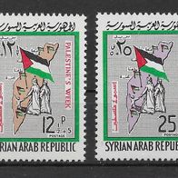 013) Syrien 1965 Flaggen Mi. Nr. 910/11 postfrisch