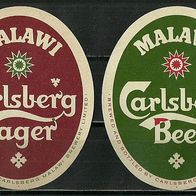ALT ! Bieretiketten Carlsberg Malawi Brewery Limited MALAWI (Südostafrika)
