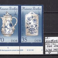 DDR 1989 Meissener Porzellan (III) Zusammendruck W Zd 793 DV postfrisch WPD 2