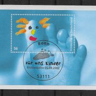 007) BRD/Bund 2002 Kinder Block 60 gestempelt