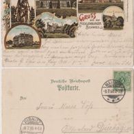 Dahmen-Zuckerfabrik-Malchin-Litho-AK 1899 Mecklenburger Schweiz Erhaltung 2