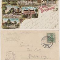 Ducherow-Greifswald Litho AK 1903 6 Bild-Litho Erhaltung1