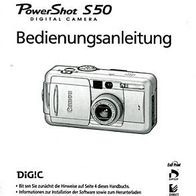 Canon - Bedienungsanleitung für PowerShot S 50 Digital Camera - Original