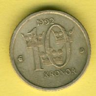 Schweden 10 Kronen 1992