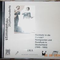 CD-Album: "Rückkehr In Die Fremde?, Remigranten und Rundfunk in D" - NEU & OVP (2000)