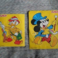2 Walt Disney-Aufkleber Mickey Mouse und Dagobert Duck (M-)