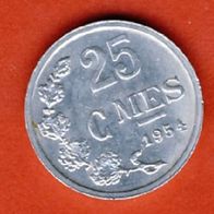 Luxemburg 25 Centimes 1954 Top