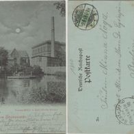Eberswalde-Mondschein AK 1898 Lorenz Mühle und Katholische Kirche Erhaltung1