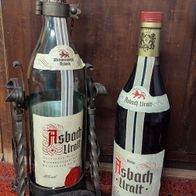 Asbach Uralt Cognac Flasche 3 L mit Schwenkständer aus Schmiedeeisen