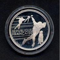 Frankreich 100 Francs 1990 PP/ Proof Eisschnelllauf