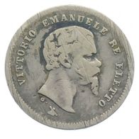 Italien Silber Cinquanta 50 Centesimi 1860 Florenz "König Viktor Emanuel"
