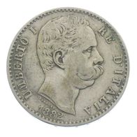Italien Silber 2 Lire 1882 R "König Umberto I." (1878-1900)