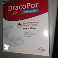 DracoPor steril Waterproof Wundverband 8 x 10 cm * (Neu) unbenutzt