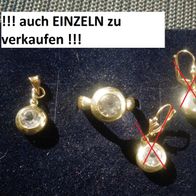 Schmuckset 585 Gelbgold brlilliantgeschliffene Weißtopase